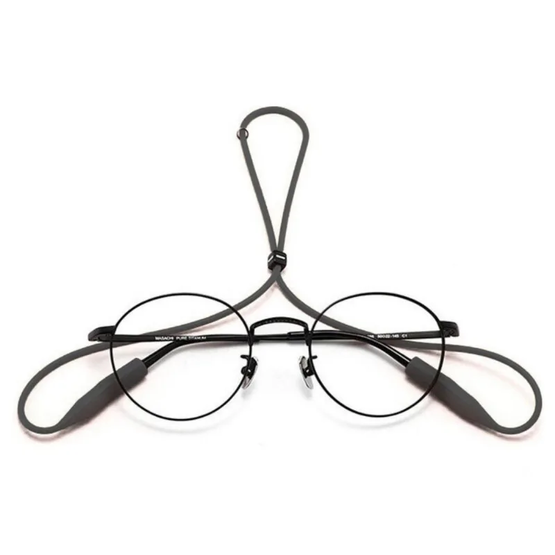Cordão Salva Óculos Antiderrapante Leitura - Silicone Preta