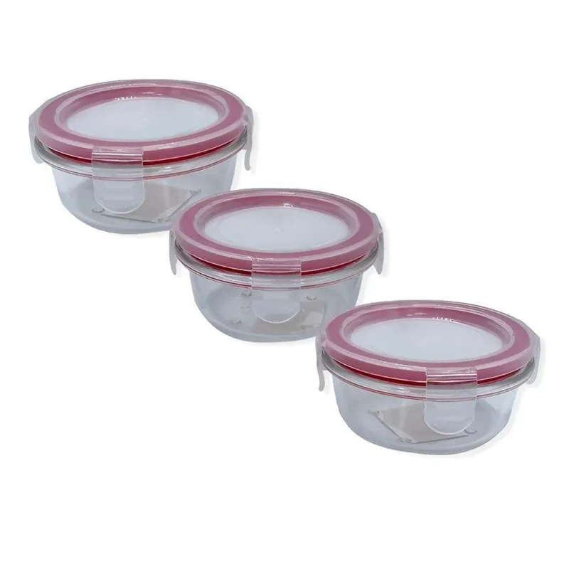 Kit 3 Potes De Vidro Herméticos 150ml Com Tampa De Silicone – Armazenamento Seguro E Frescor Prolongado - OUTRAS - Bebês
