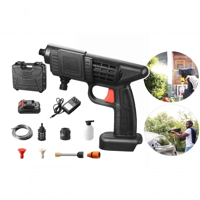 Pistola Lava Jato Portátil Recarregável 8 Peças Bivolt Preta Top Rio Comercial - OUTRAS - Instrumentos Musicais