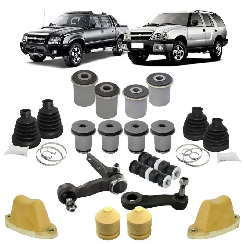 Kit Braço Pitman S10 Blazer 2008 Bieleta Bucha Coifa Batente
