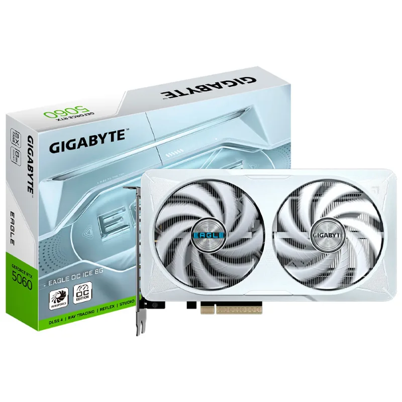 Placa De Vídeo Gigabyte Eagle Oc Ice 8gb Geforce Rtx5060 Gddr7 - Gv-n5060eagleoc Ice-8gd