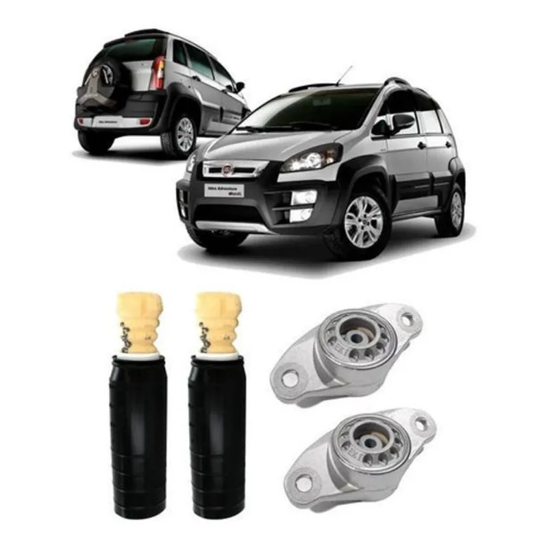 Par Kit Coxim Batente Traseiro Fiat Idea 2009 2010 2011 2012