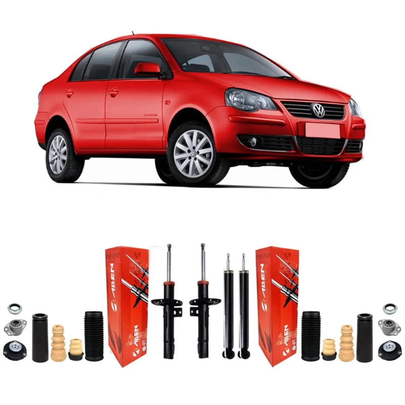 4 Amortecedor Coxim Batente Coifa Polo Sedan 2002 2003 2004