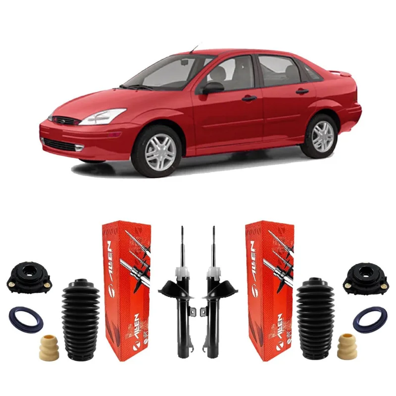 Par Amortecedores Kit Coxim Dianteiro Focus Sedan 2003 04 05