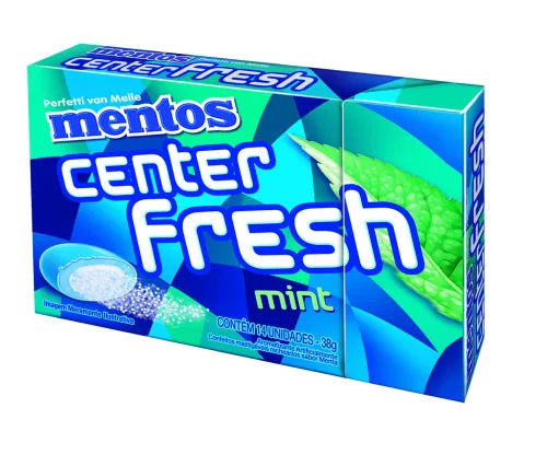 Bala Mentos Slim Box 31,5g Center Fresh - FRESH - Mercearia
