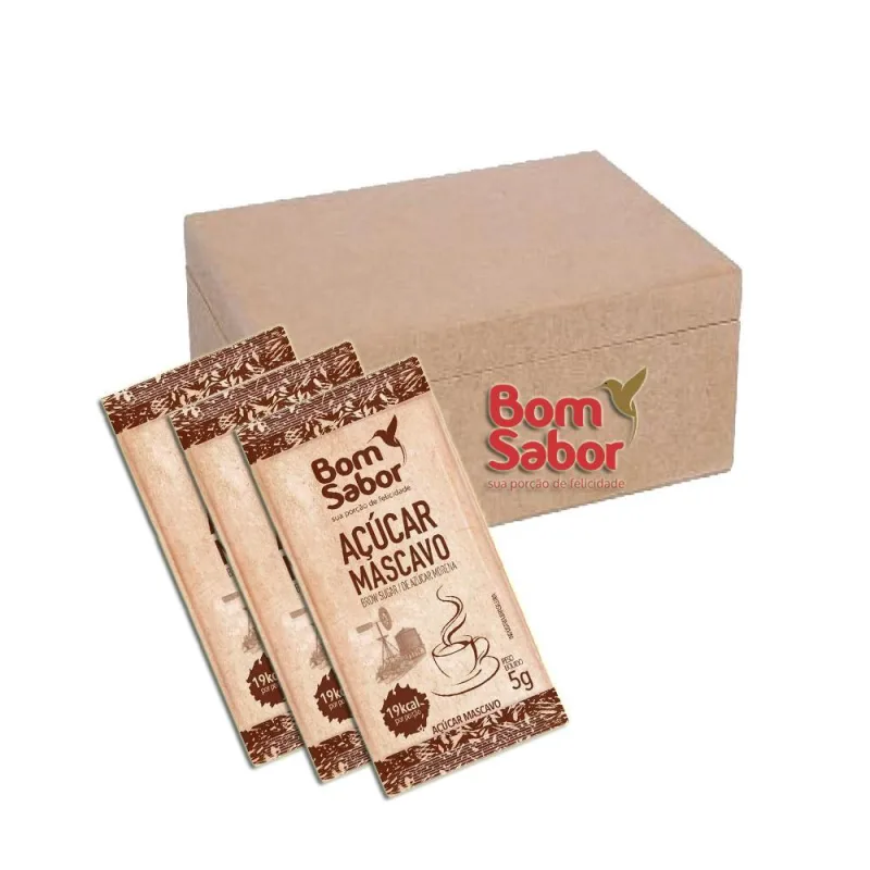 Açúcar Mascavo Bom Sabor Caixa De Sachês Kit 3 - Não Informado - Mercearia