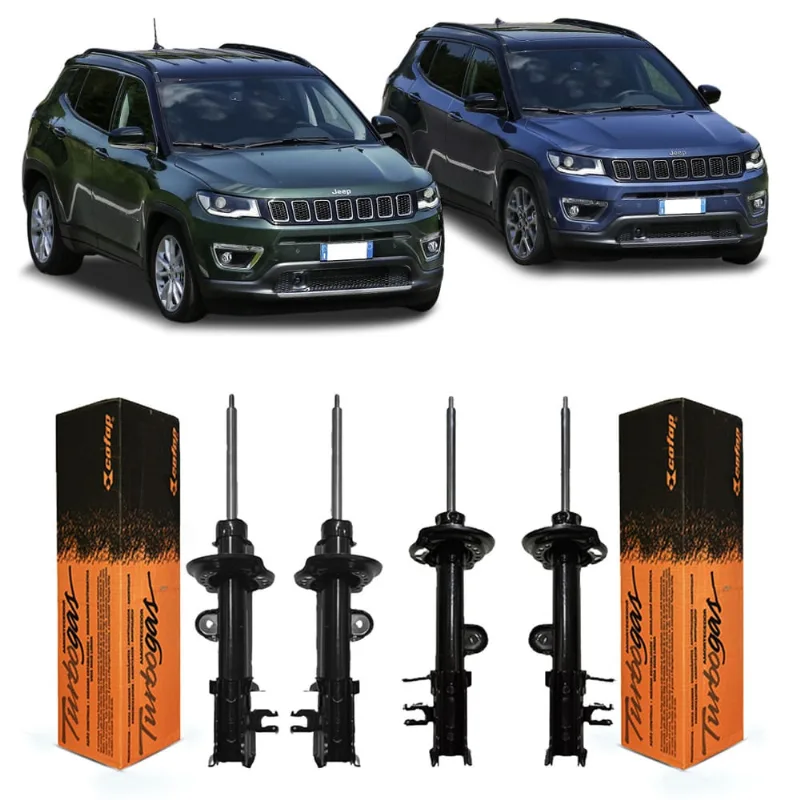 Par Amortecedores Dianteiro Traseiro Suspensão Dianteira Traseira Jeep Compass 4x2 2016 2017 2018 2019 2020