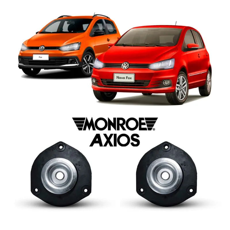 Par Suporte Coxim Original Axios Amortecedor Dianteiro Volkswagen Fox 2015 2016 2017 2018 2019 2020 2021 2022