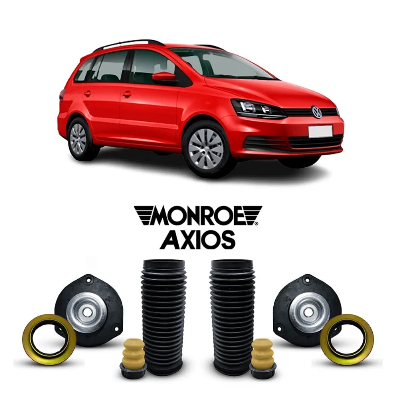 Par Kit Batedor Batente Coifa Rolamento Amortecedor Dianteiro vw Spacefox 2011 2012 2013 2014 2015 2016 2017 2018 2019