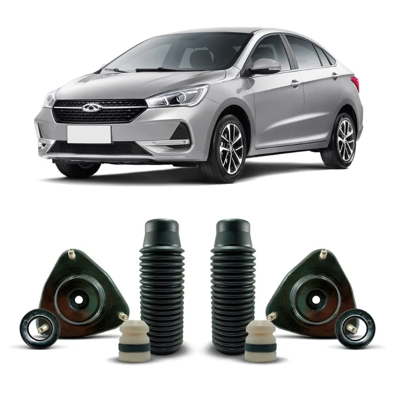 2 Kit Suporte Rolamento Batente Guarda Pó Amortecedor Dianteiro Caoa Chery Arrizo 5 2018 2019 2020 2021