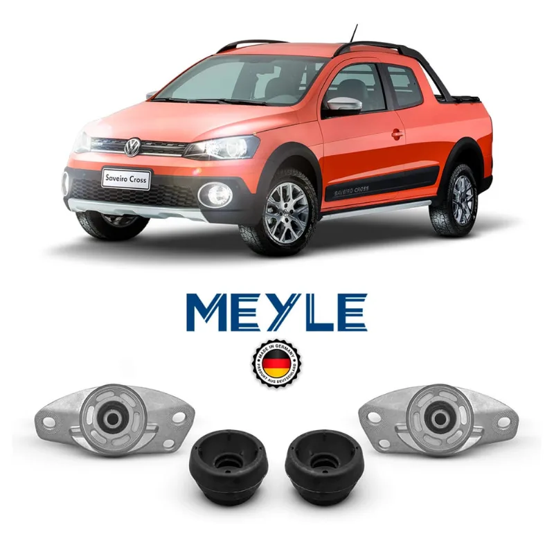 Par Coxim Batente Suporte Original Meyle Dianteiro Traseiro Volkswagen Saveiro Cross 2010 2011 2012 2013 2014 2015 2016