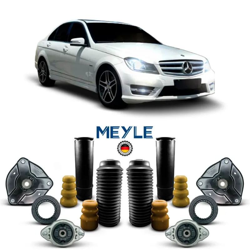 Par Kit Suporte Coxim Batente Amortecedor Dianteiro Traseiro Mercedes Benz C250 2010 2011 2012 2013 2014