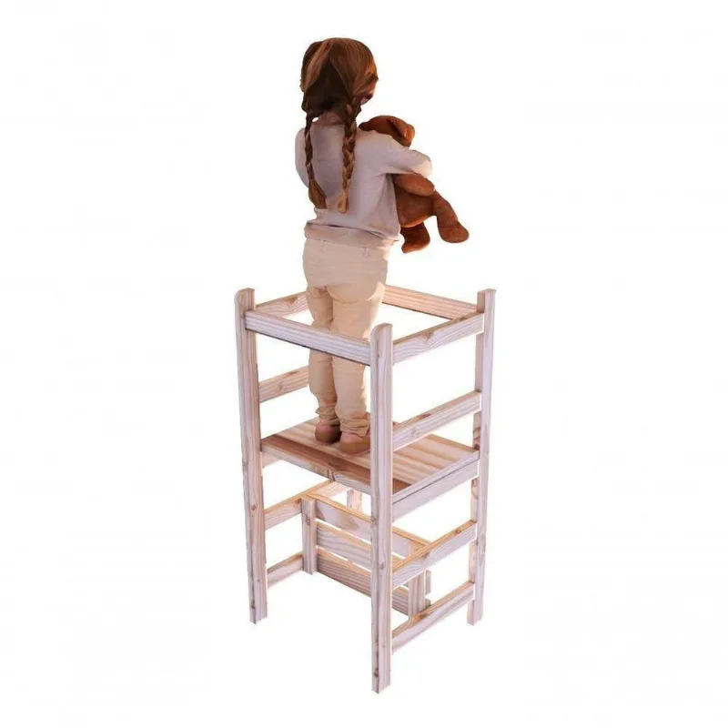 Torre De Aprendizagem Montessori 4 Em 1 Mesinha Cadeirão Pro