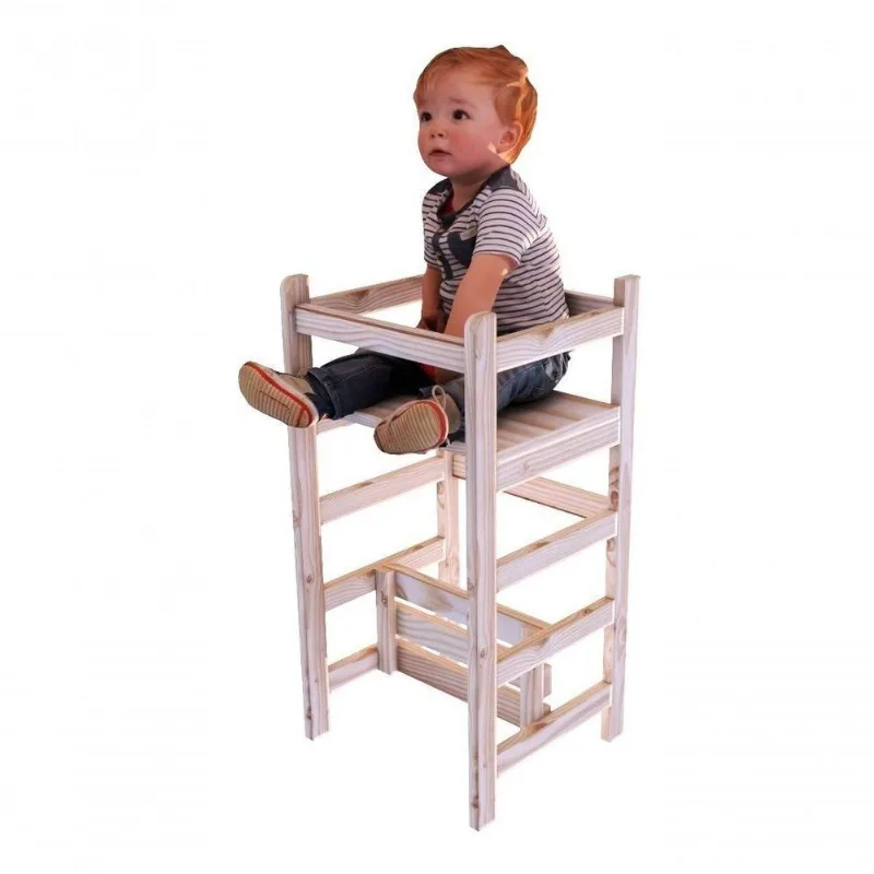 Torre De Aprendizagem Montessori 4x1 Cadeirão Mesinha Infant