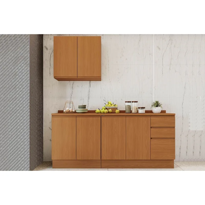 Kit de Cozinha Completa 5 Peças Ciela (1Aéreo+2Balcões+2Complementos) C5P118 Canela - Kappesberg - Kappesberg - Móveis