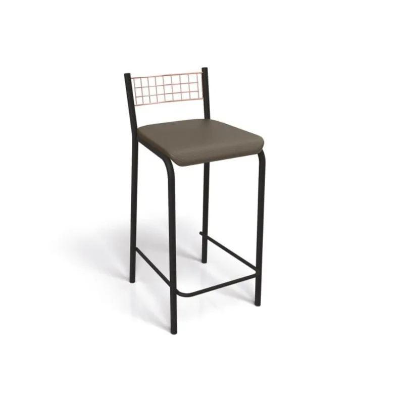 Banqueta Zurique 1B607PFR Preto/Marrom - Kappesberg