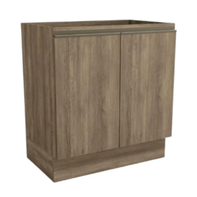 Balcão de Cozinha 80cm 2 Portas Kappesberg Ref.01 Balcão 800mm 2 portas acabamento nogal de madeira