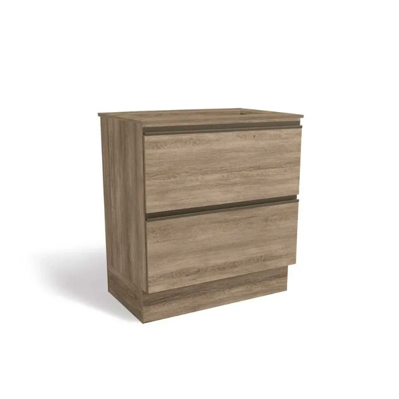 Gabinete de Cozinha Modulado Balcão Maxxi G755 p/Cooktop 2 Gavetas c/Tampo 80cm Nogal/Nogal - Kappesberg