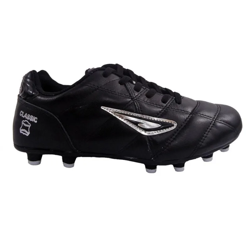 Chuteira De Campo Diavolo Classic Udinese Couro Adulto Preto