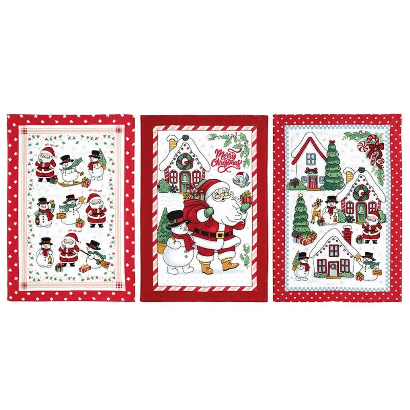 Kit 12 Panos De Copa Felpudo Dohler 100%algodão Natal 118
