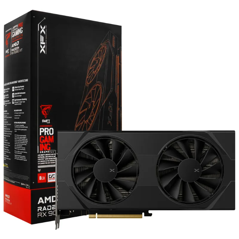 Placa De Vídeo Xfx Swift Oc Gaming 8gb Radeon Rx9060 Xt Gddr6 - Rx-96tsw8gbq