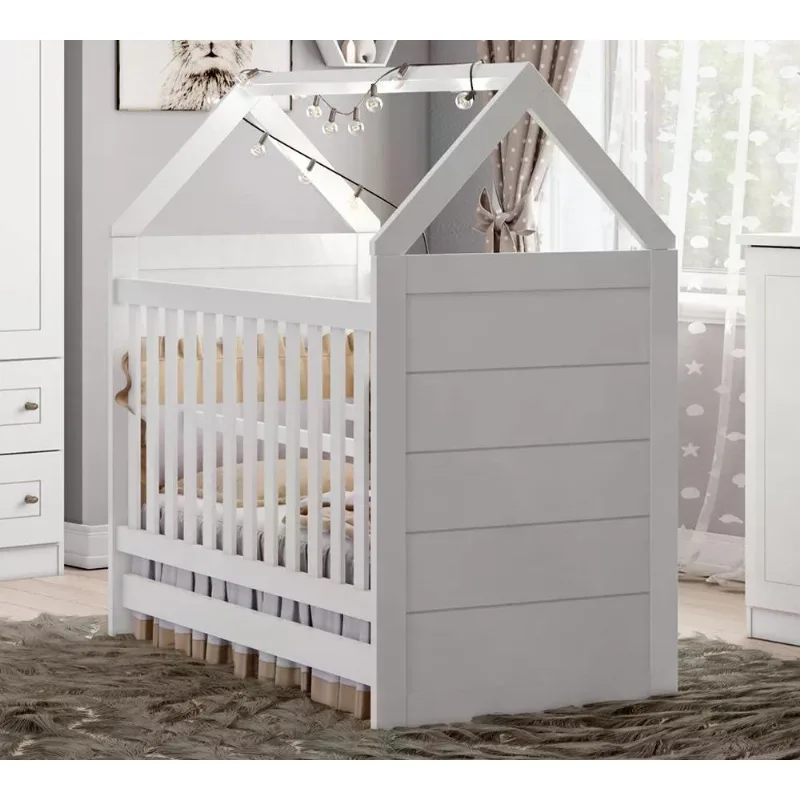 Berço Mini Cama Montessoriana 100% MDF Cabana I15 Branco HP Henn