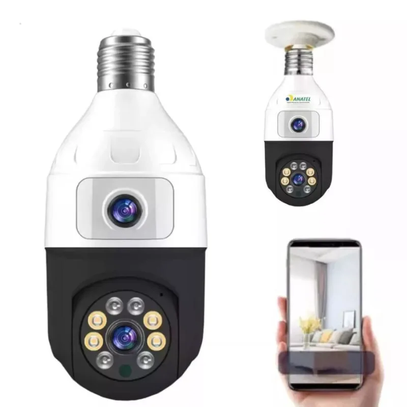 Câmera De Segurança Lâmpada Wifi Com Lente Dupla - Não Disponível - Construção E Ferramentas