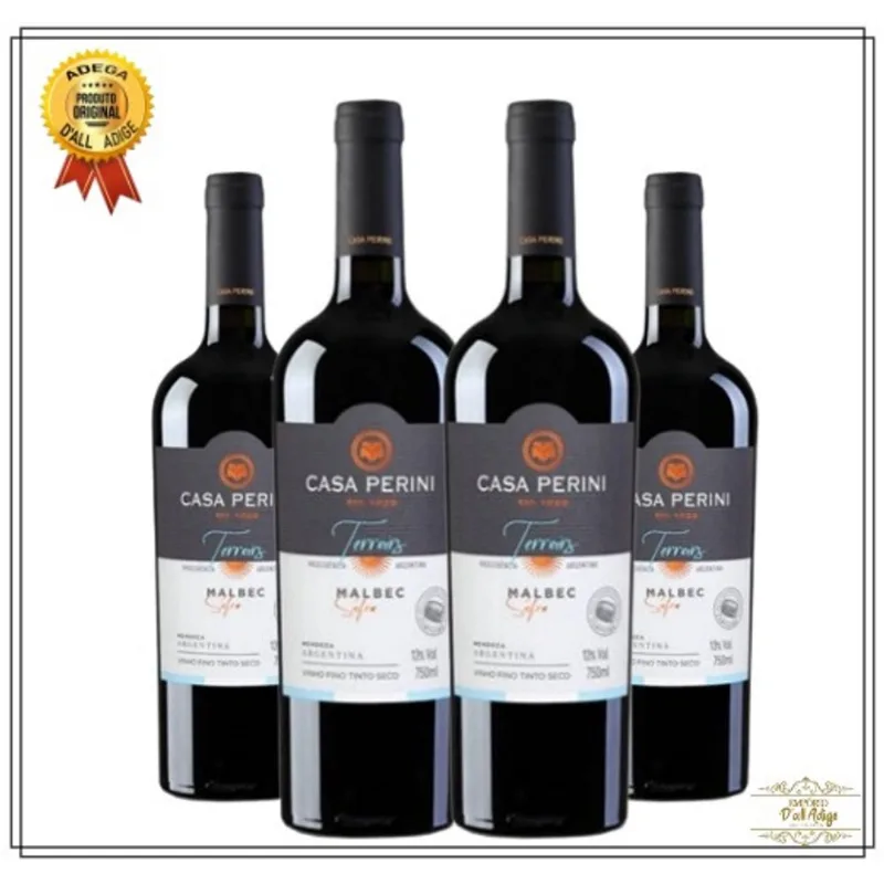 Kit 4 Vinhos Argentino Casa Perini Malbec