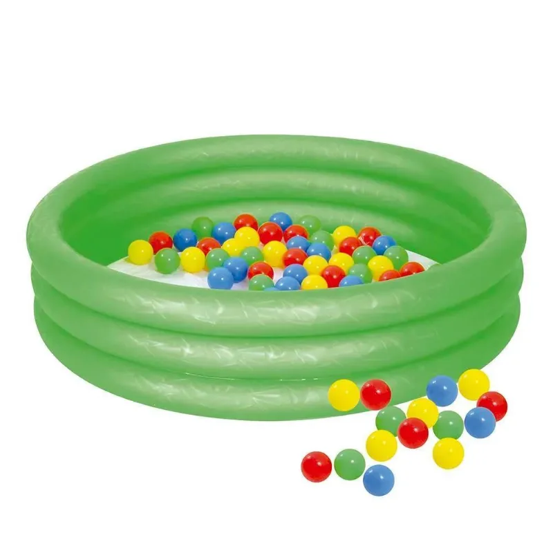 Banheira Inflável Mor Com Bolinhas Infantil 130l - Verde