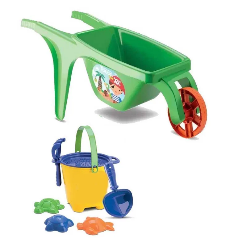 Carriola Infantil Com Kit Praia Samba Toys Ref.0082 Verde
