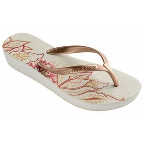 Sandalia Havaianas High Light Ii Bco/gd Rose - HAVAIANAS