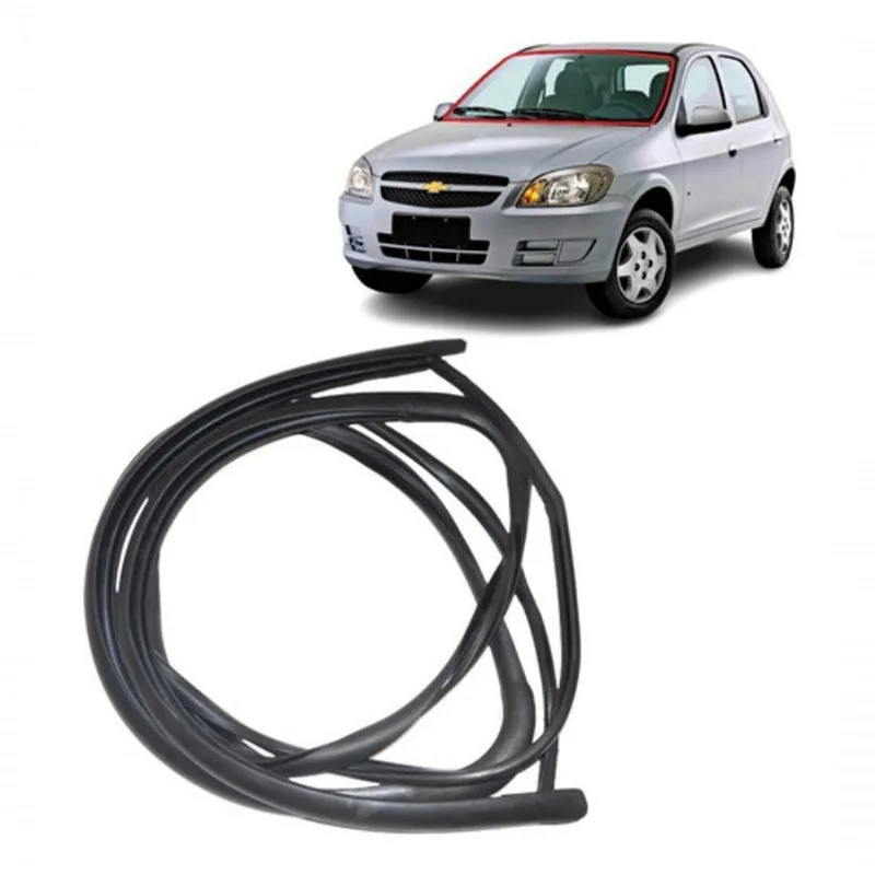 Borracha Do Para-brisa Dianteiro F103 Gm Celta Prisma Gi-gii Corsa Pick-up Preto Uniflex