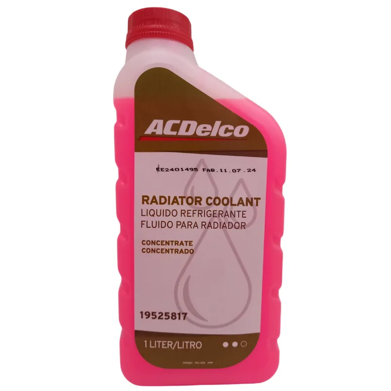 Aditivo Para Radiador Acdelco Concentrado Rosa 1l