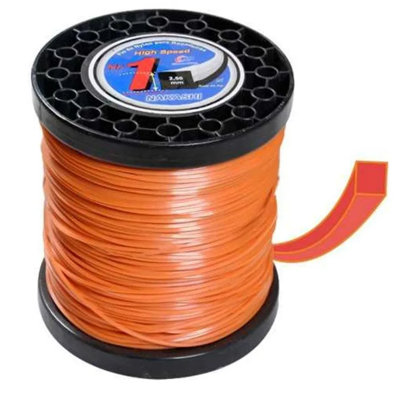 Bobina Fio Nylon Roçadeira Quadrado 2,5 Mm X 280 M 2kg