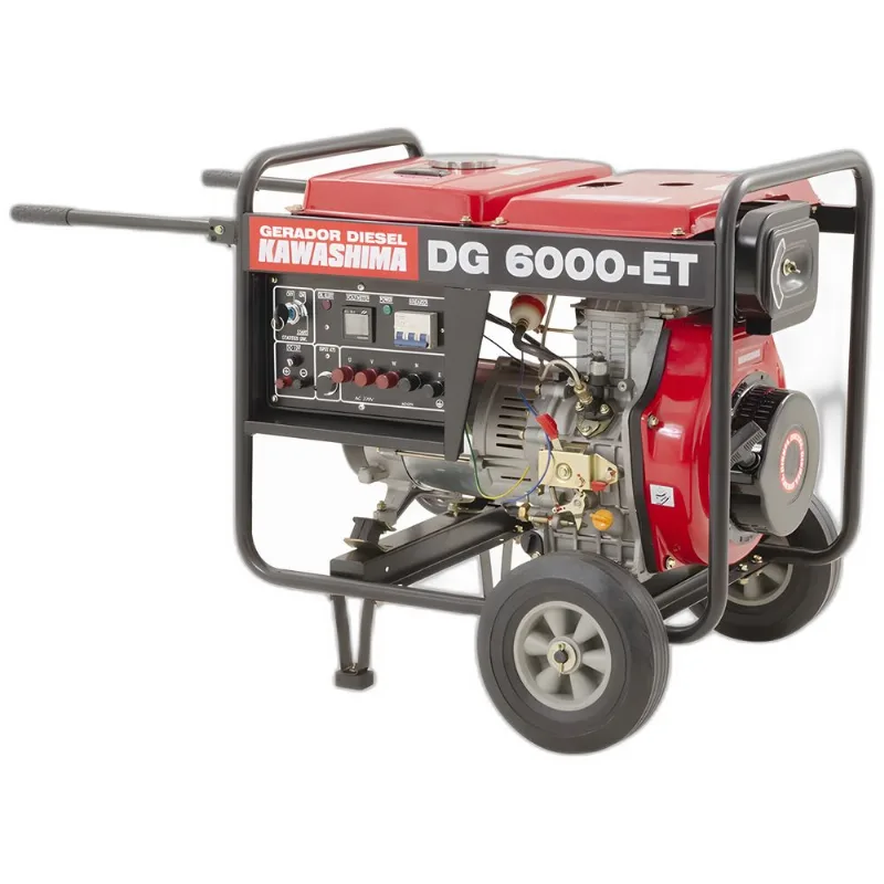 Gerador à Diesel Dg6000Et 4600W Trif. 220V Kawashima