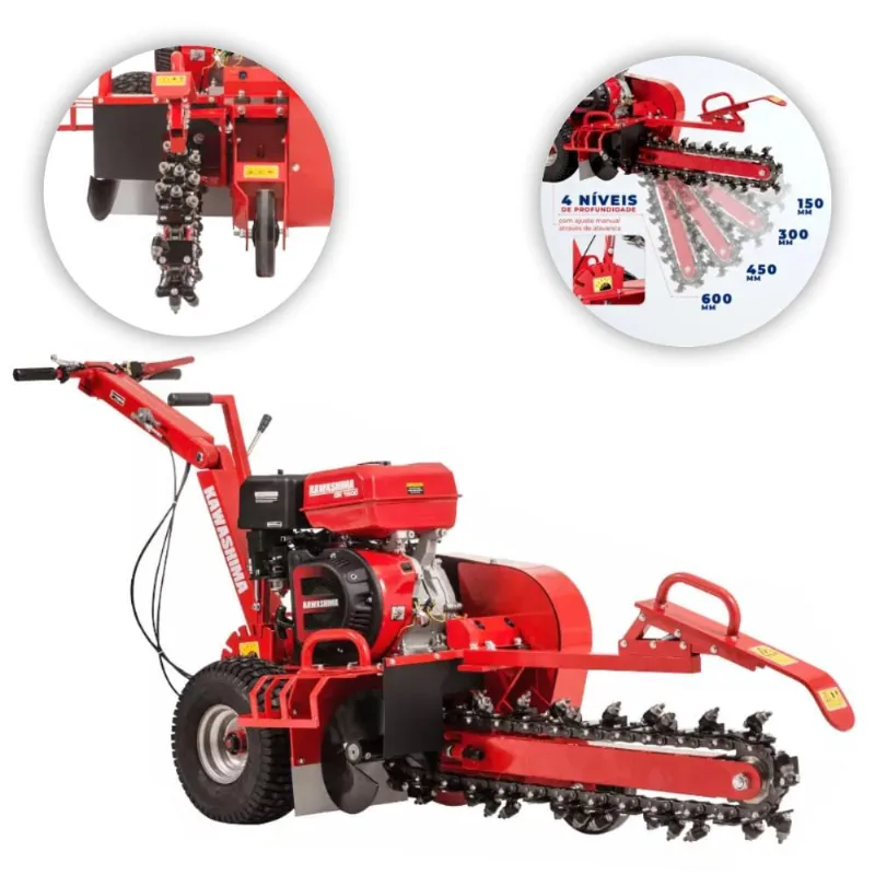 Valetadeira Agrícola à Gasolina Kawashima VG15164-RE 15HP Partida Elétrica