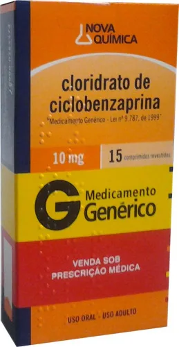Cloridrato De Ciclobenzaprina 10 Mg 15 Comprimidos Novaquímica Genérico - GENÉRICO - Farmácia