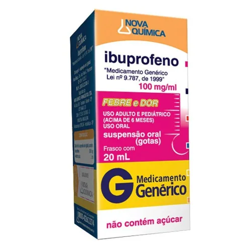 Ibuprofeno 100 Mg/ml Suspensão Oral Novaquímica Genérico - GENÉRICO - Farmácia