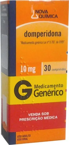 Domperidona 10 Mg 30 Comprimidos Novaquímica Genérico - GENÉRICO - Farmácia