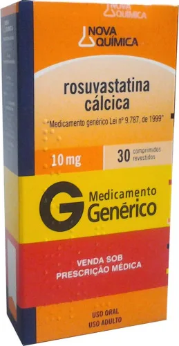 Rosuvastatina Cálcica 10 Mg 30 Comprimidos Novaquímica Genérico - GENÉRICO - Farmácia