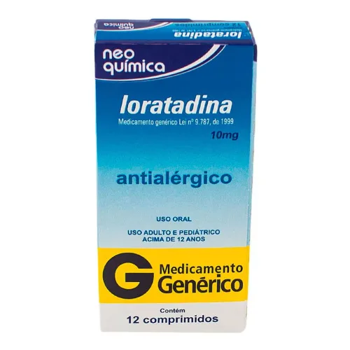 Loratadina 10mg C/12 Comp - GENÉRICO - Farmácia