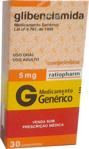 Glibenclamida 5mg Caixa 30 Comp Ratiopharm - Farmácia