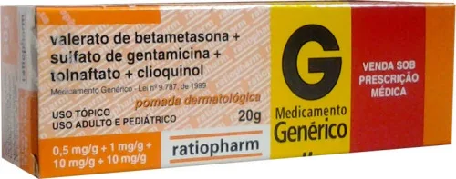 Val Betametasona Gentamicina Tolnaftato Clioq 10 Mg/g 1 Mg/g 10 Mg/g 0,5 Mg/g Pomada Genérico - GENÉRICO - Farmácia