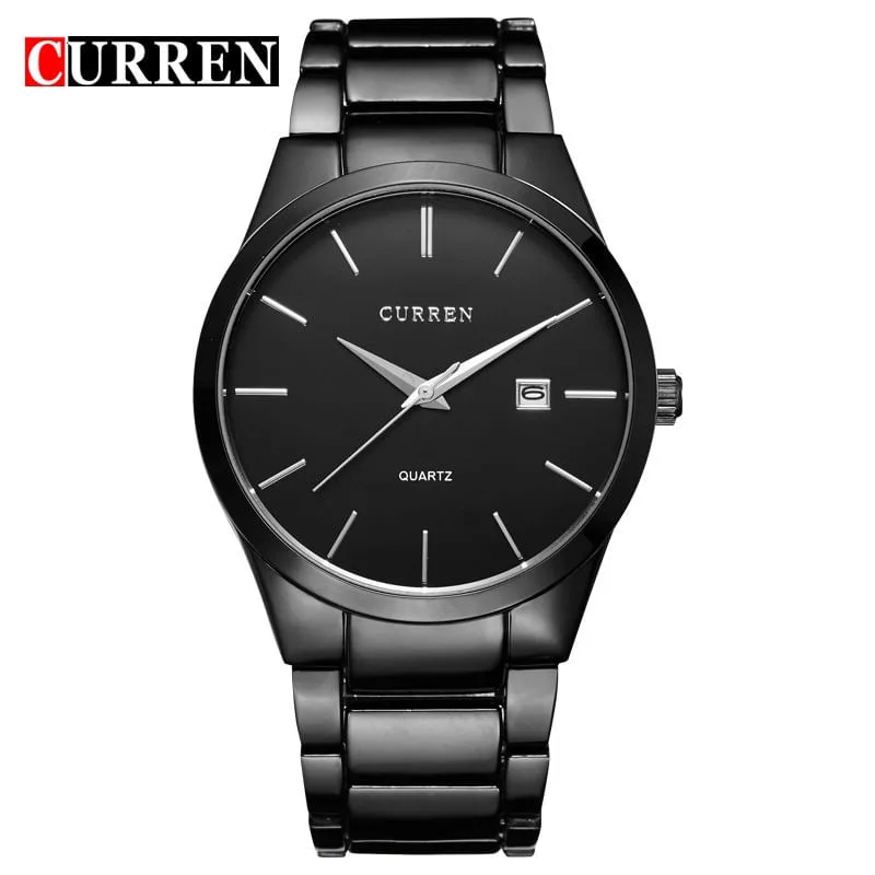 Relógio curren 8106 para homens, estilo elegante com calendário - Não Disponível - Relógios E Joias