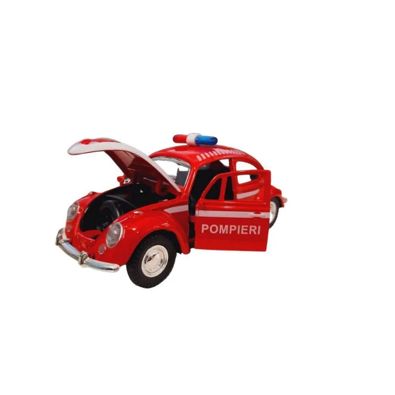Netcar Metal Fusca Fricção Bombeiro 1/32 Net Toy