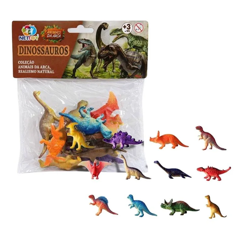 Conjunto Educativo Nettoy Dinossauros 12 Peças