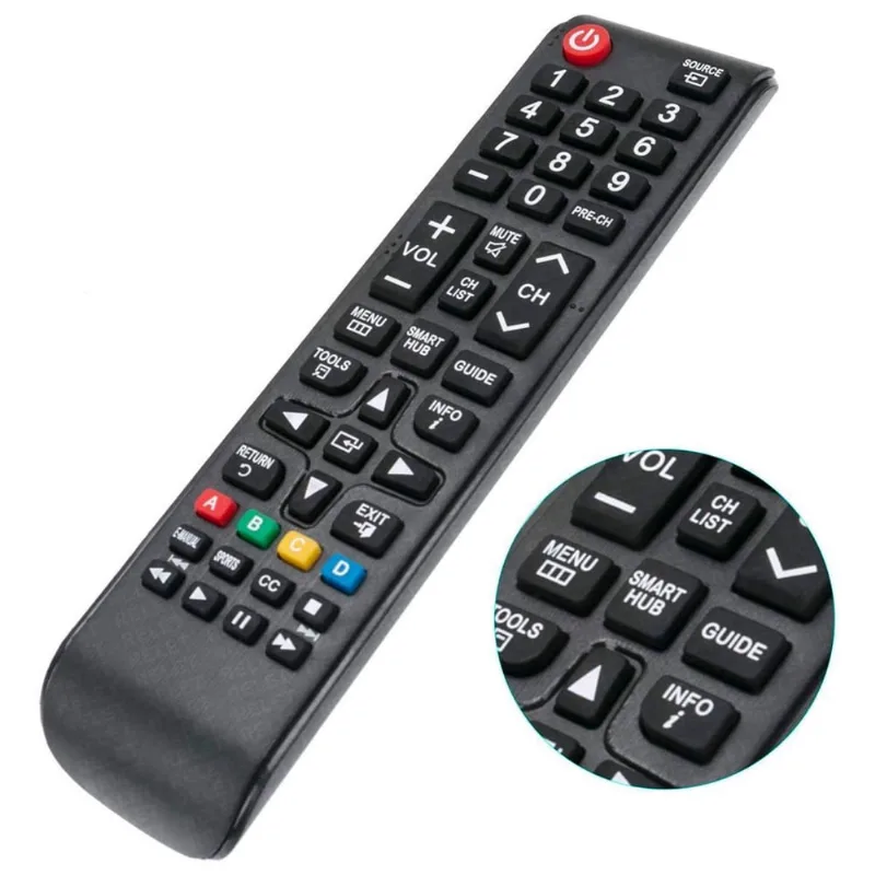 Controle Remoto Compatível Tv Led Samsung Botão Smart Hub
