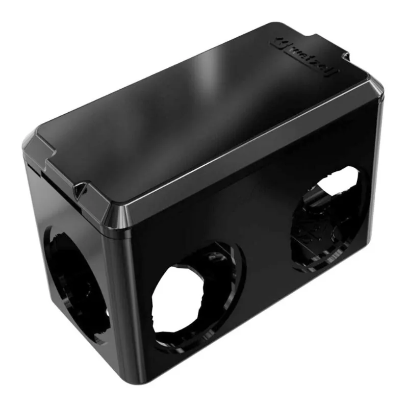Kit Condulete PVC 3/4" Placa Cega Wetzel Kit Condulete PVC 3/4" Placa Cega 2 Conectores 5 Tampões Preto