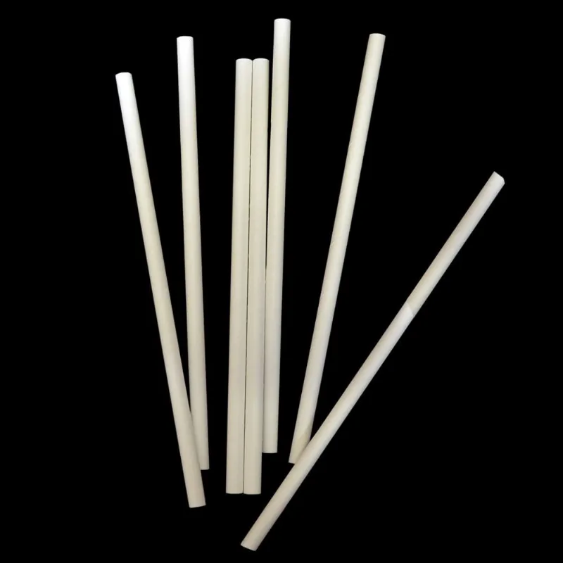 Kit 100 Canudos Canudinhos De Papel Biodegradáveis 19,5cm Embalagem Individual