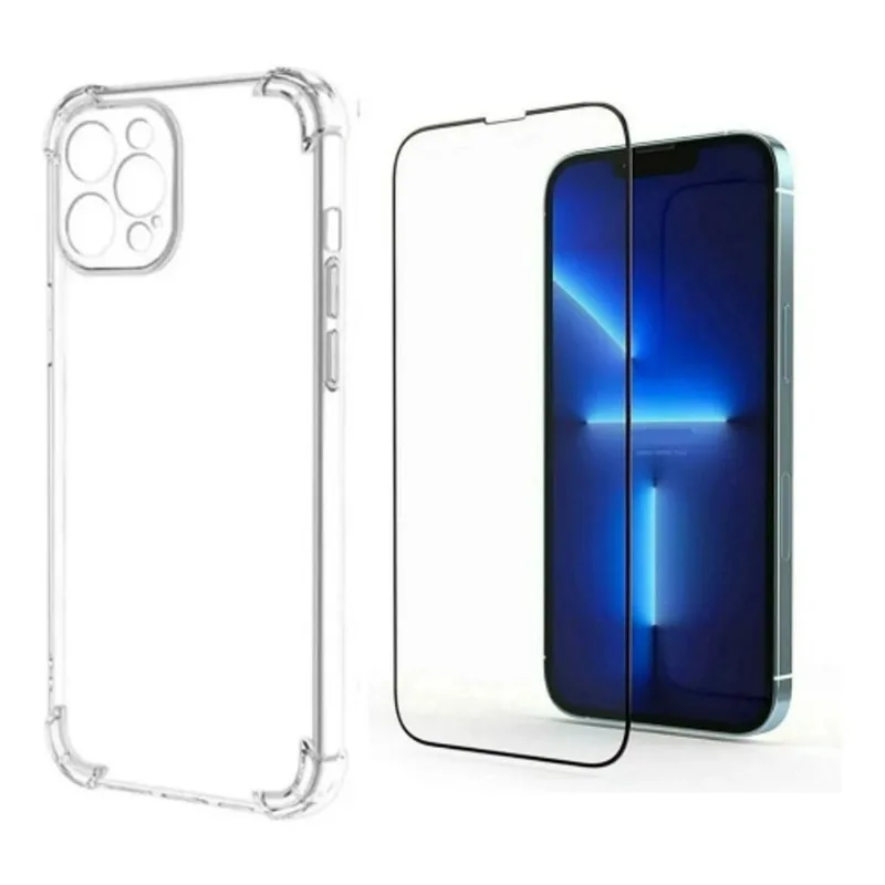 Película De Vidro 3d Iphone 13 / 13 Pro + Capa Antiimpacto